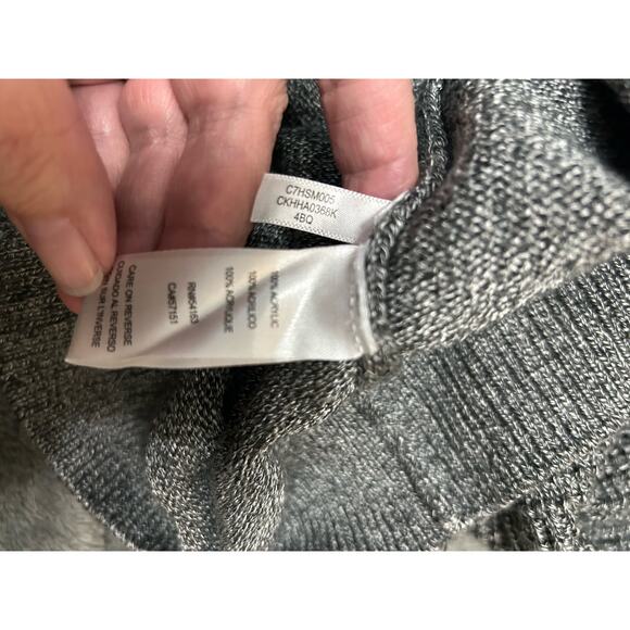 Calvin Klein Gray wide turrtleneck with button detail sweater, Size L - Picture 8 of 8